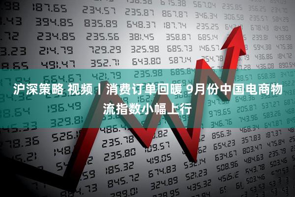 沪深策略 视频丨消费订单回暖 9月份中国电商物流指数小幅上行