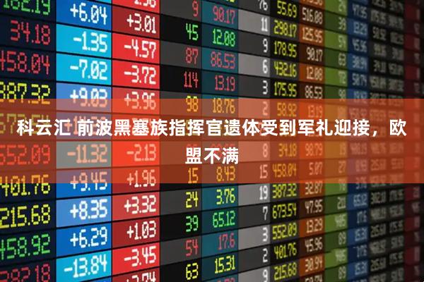 科云汇 前波黑塞族指挥官遗体受到军礼迎接，欧盟不满